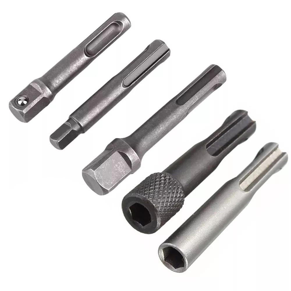 5pcs SDS Plus 1/4 Hex Socket Driver Screwdriver Bit Hammer Drill Bit Set