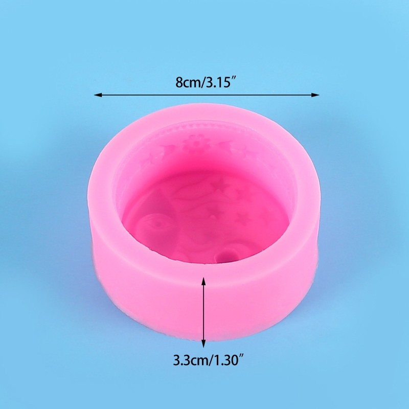 Quality Silicone Molds Moon Sun Pattern for Makers Soap Creators DIY Use