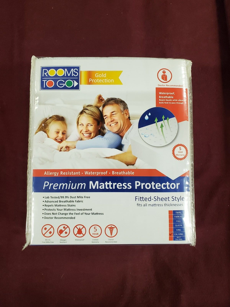 Premium Mattress Protector - CAL KING Size Waterproof Allergy Resistant