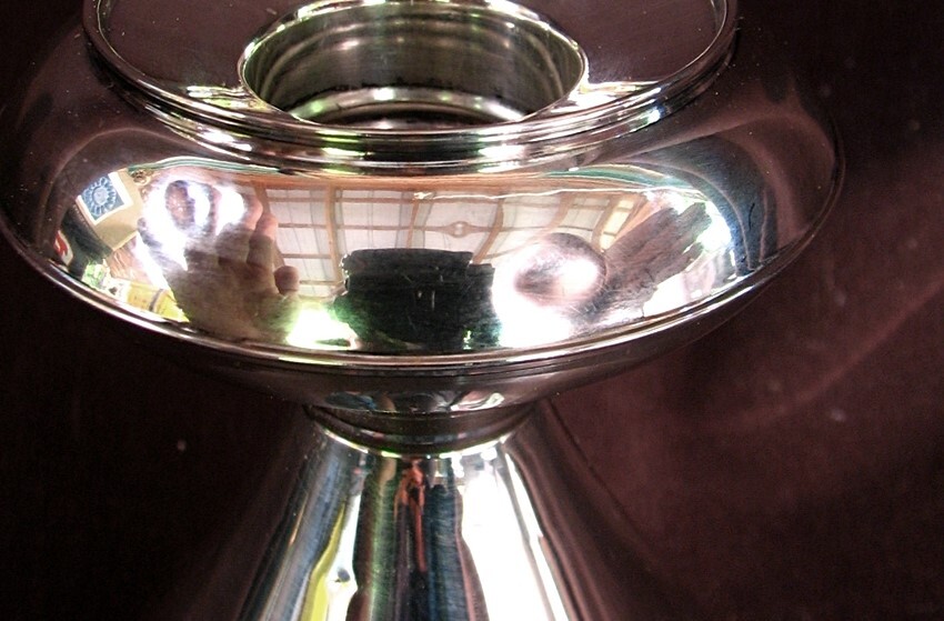 MCM GORHAM STERLING SILVER CANDLE HOLDERS DANISH MODERN c.1960
