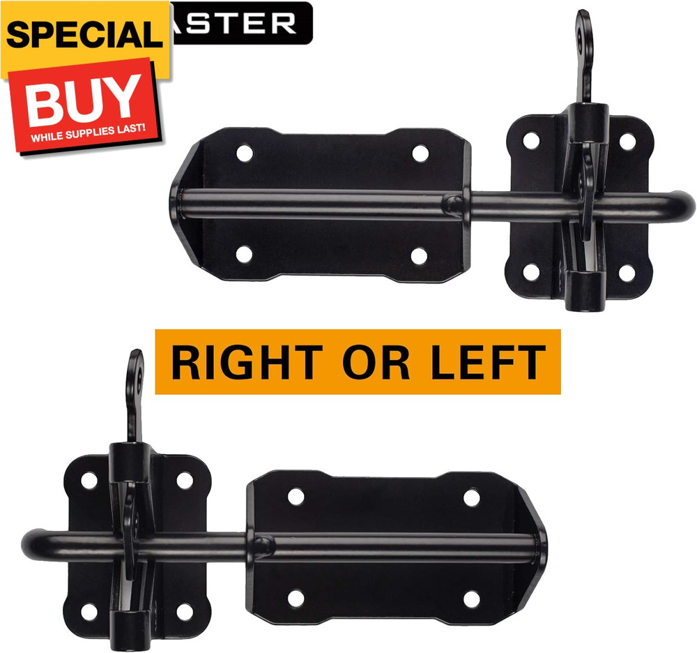 Heavy Duty Automatic Gate Latch for Wooden Fences with Pull String, 7.5" Self-Lo