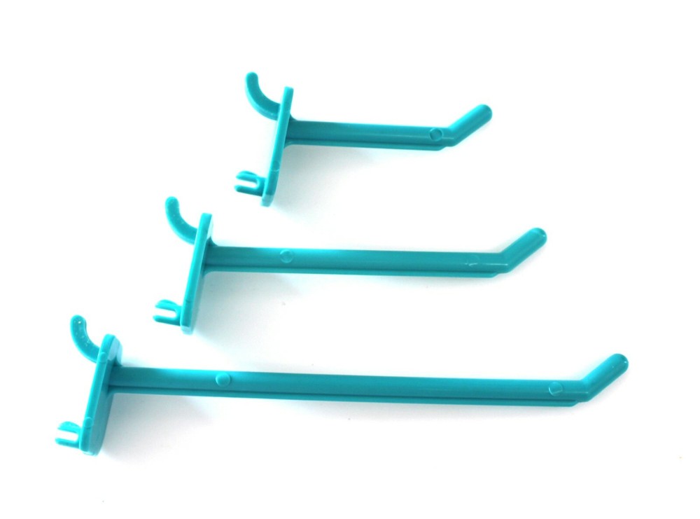 2" 4" or 6" Teal Plastic Pegboard Hooks Garage/Tools/ Storage/Crafts/75 100 pack