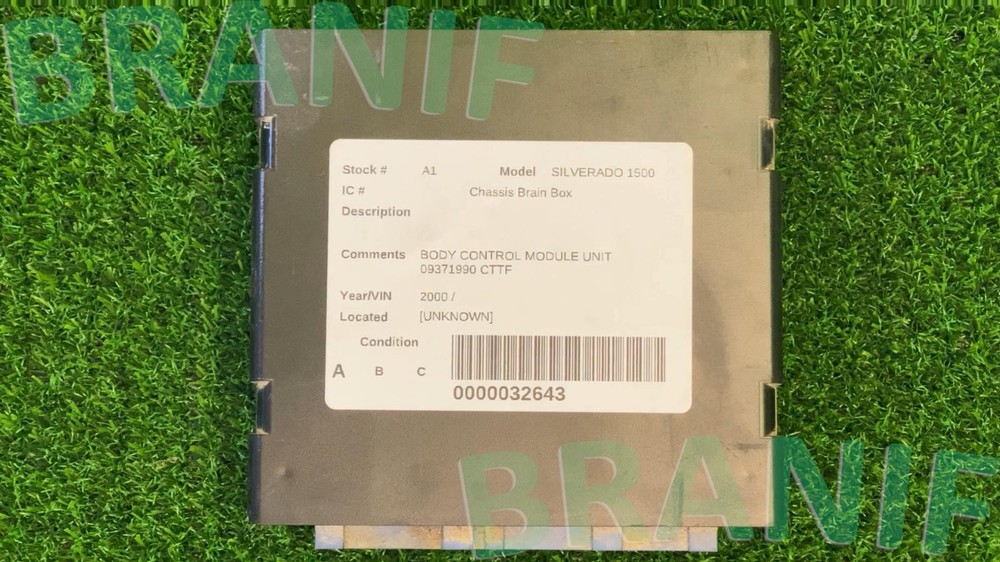 CHEVROLET SILVERADO 2000 1500 BODY CONTROL MODULE 09371990 OEM