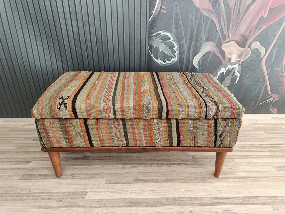 Handmade Ottoman Bench Kilim Storage Entryway Coffee Table Lightweight