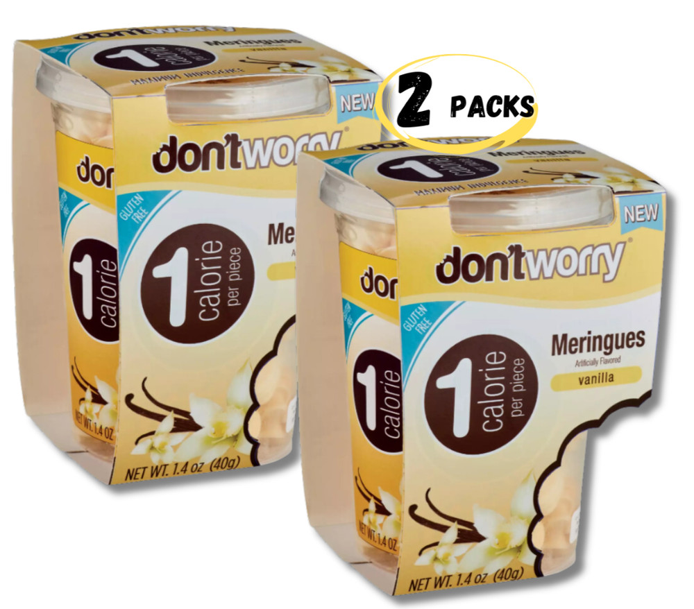 Don't Worry Meringue Cookies Keto Friendly | Vanilla | 2 PACKS