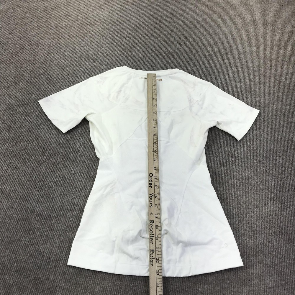 Tommie Copper Womens Back Support Compression Shirt Top White Medium Zip