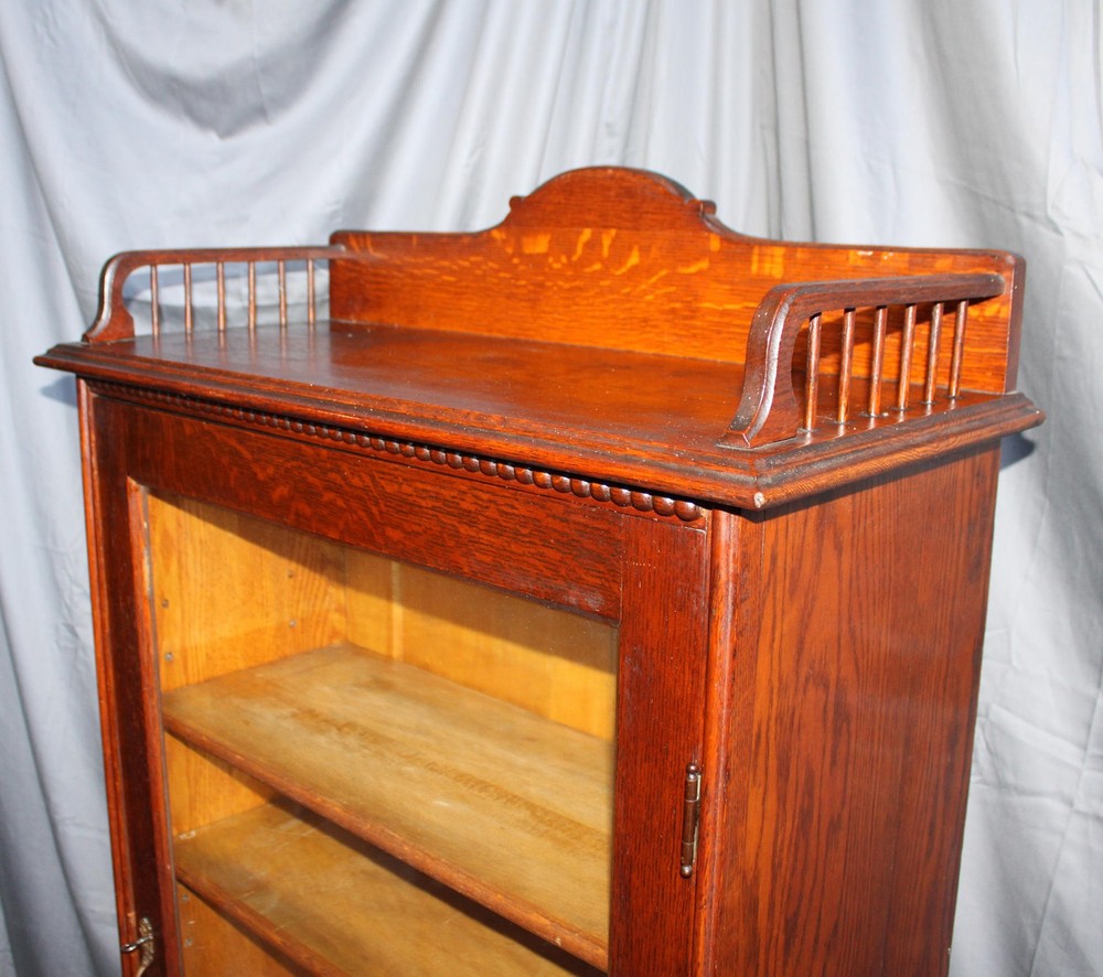 Antique Single Door Oak Bookcase