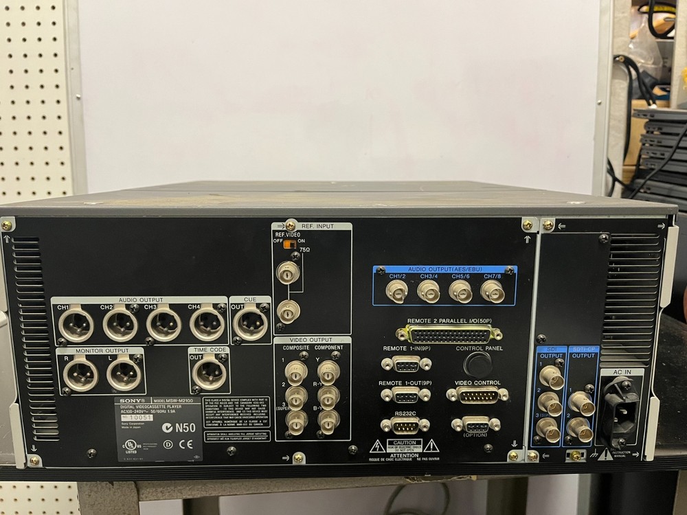 Sony MSW-M2100 MPEG IMX Digital Videocassette Player + Edit Panel - ERR-96 AS-IS