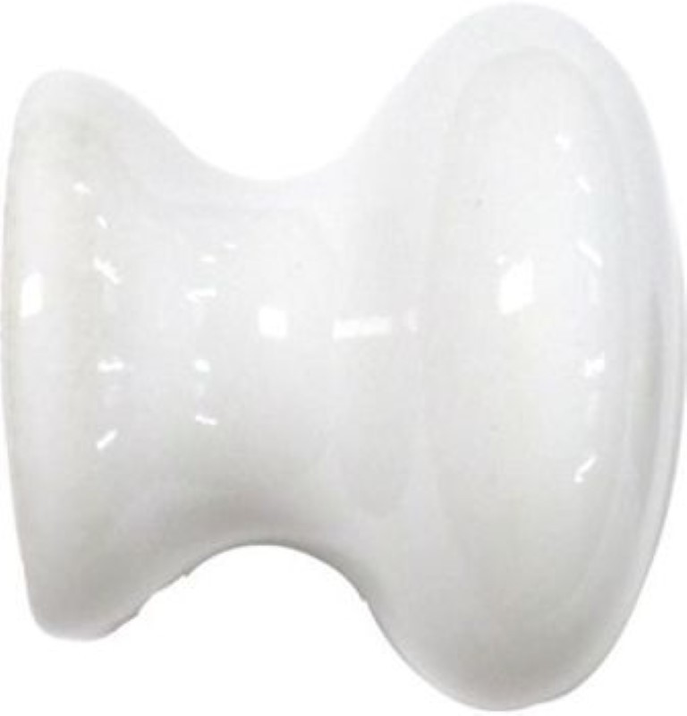1-1/2" White Porcelain Round Knob (solid top - hidden screw) handle pull drawer