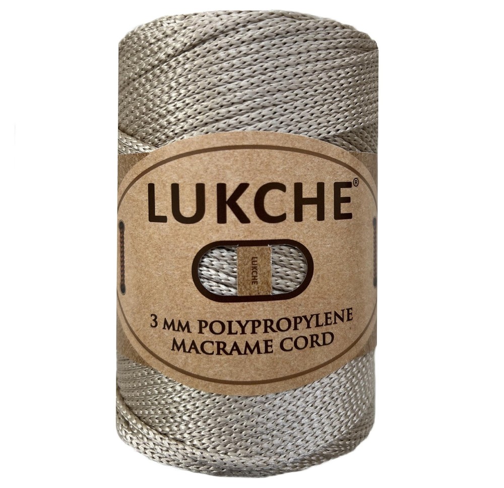 3mm Premium Polyester Macrame Cord (147 Yards), (8.82 Oz) 100% Polypropylene ...