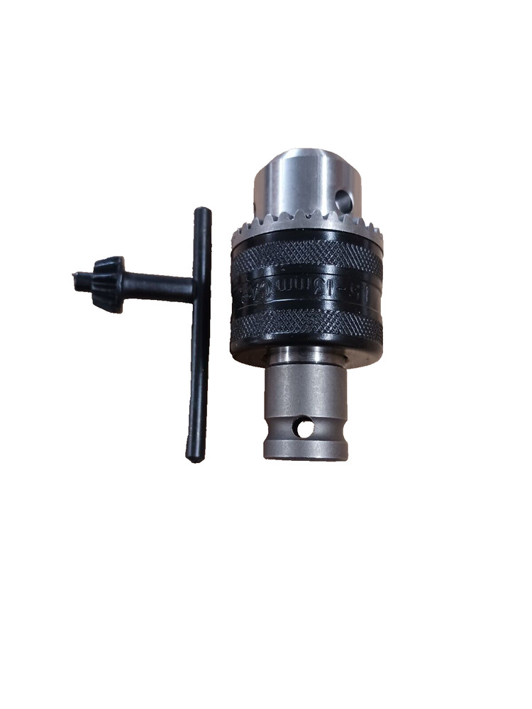 1/2 jacobs chuck with 1/2" square adapter comes with key