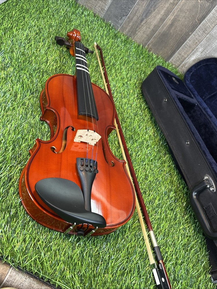 Unbranded 4/4 Violin w/ Case & D’Addario Prelude Strings – Missing 1 String