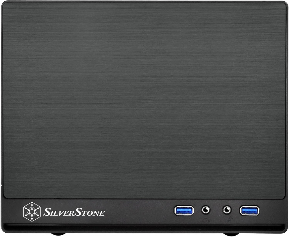Technology Ultra Compact Mini-Itx Computer Case with Solid Front Panel Black (SS