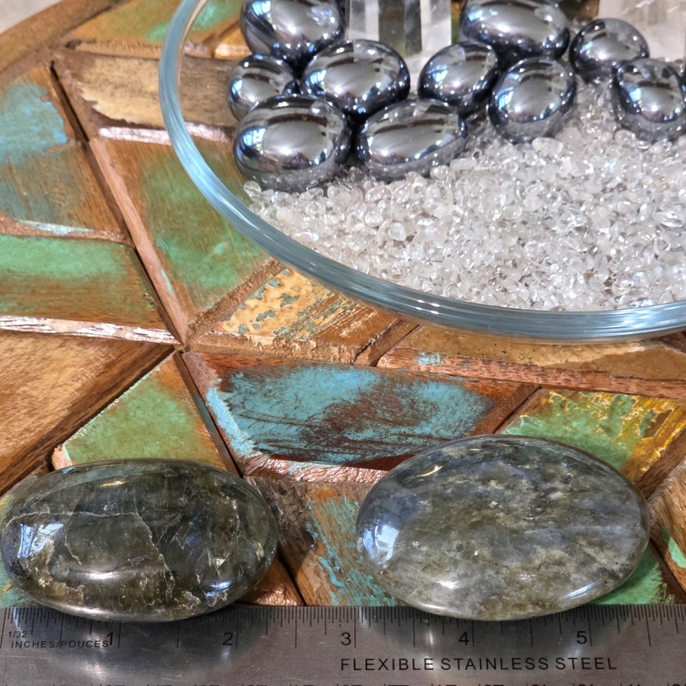 Labradorite Palm Stones- Extra Large- All Have Flash!