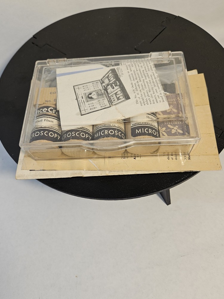 Vtg Sciencecraft Microscope Lab Accessory Kit 1935-1960