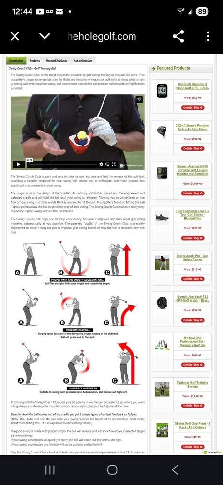 Swing Coach Golf Training Aid