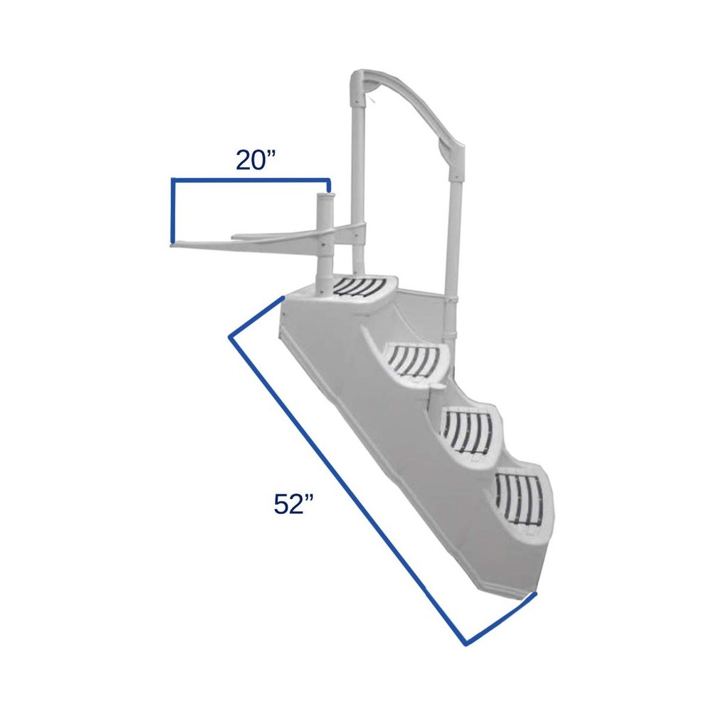 Drop in Step for Above Ground Pools White