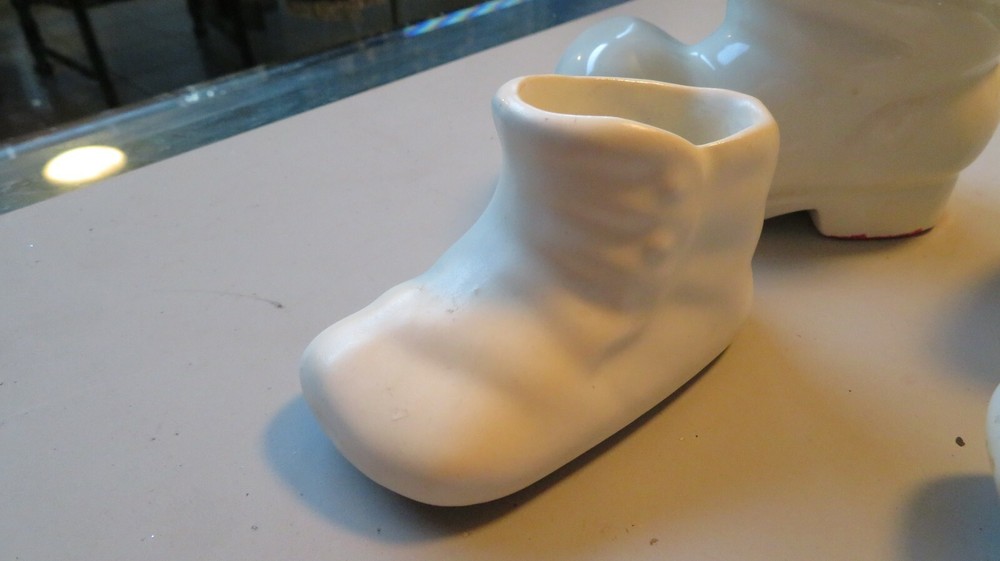 4 Ceramic Shoe Shaped Planters