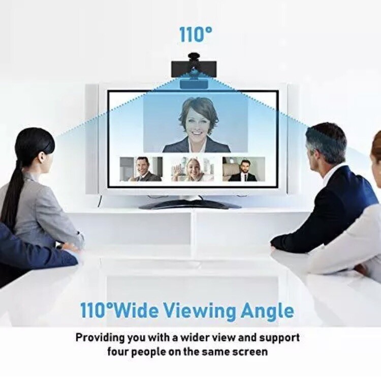 [Upgraded] Webcam with Microphone, 1080P HD Webcam, USB Plug