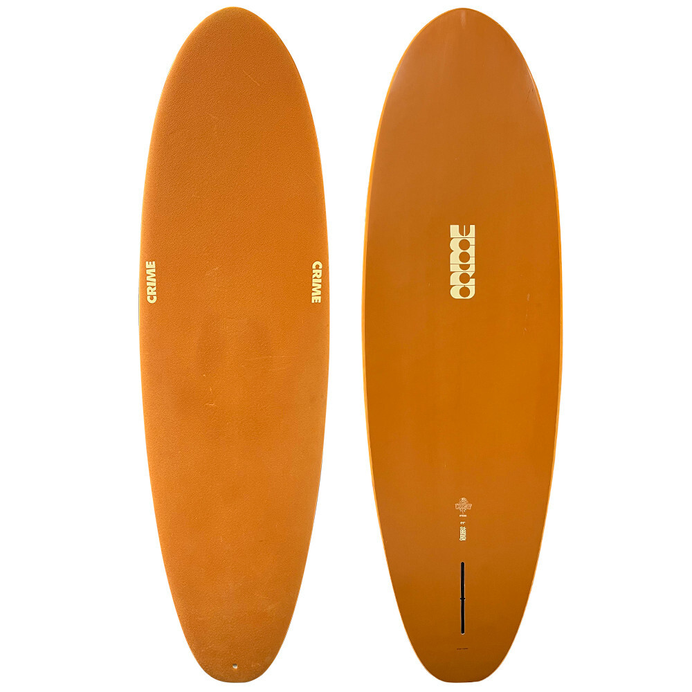 6'4" Crime ''Moth Stubby'' - Used Speed Hull Surfboard - Rust