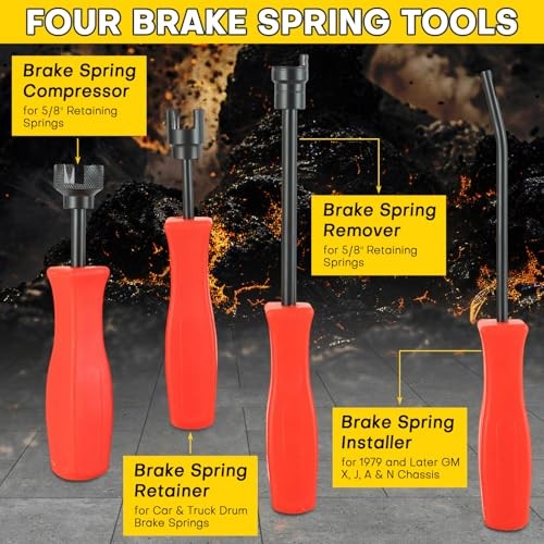 8PCS Drum Brake Tool Kit | Drum Brake Tool, Drum Brake Spring Tool, Universal