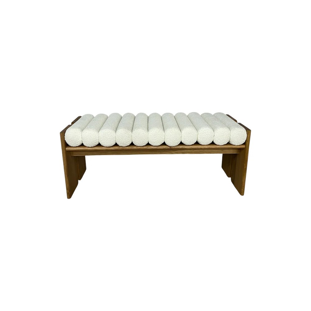 Denver Modern Jasper Bench in White Oak