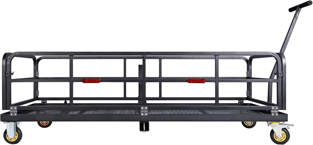750 Lbs Foldable Hitch Mount Cargo Carrier with Wheels & Handle Heavy Duty
