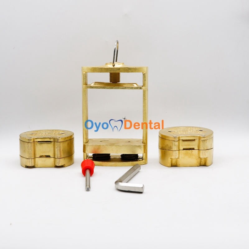Dental Laboratory Double Layer Denture Press Compress with Double Ejector Flask
