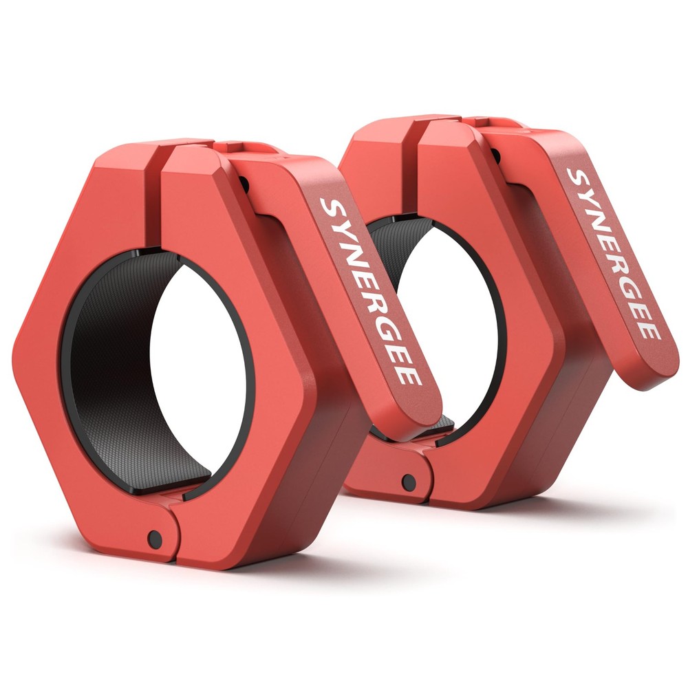 Red Magnetic Barbell Collars – Locking 2" Olympic Size Weight Clamps - Quick ...