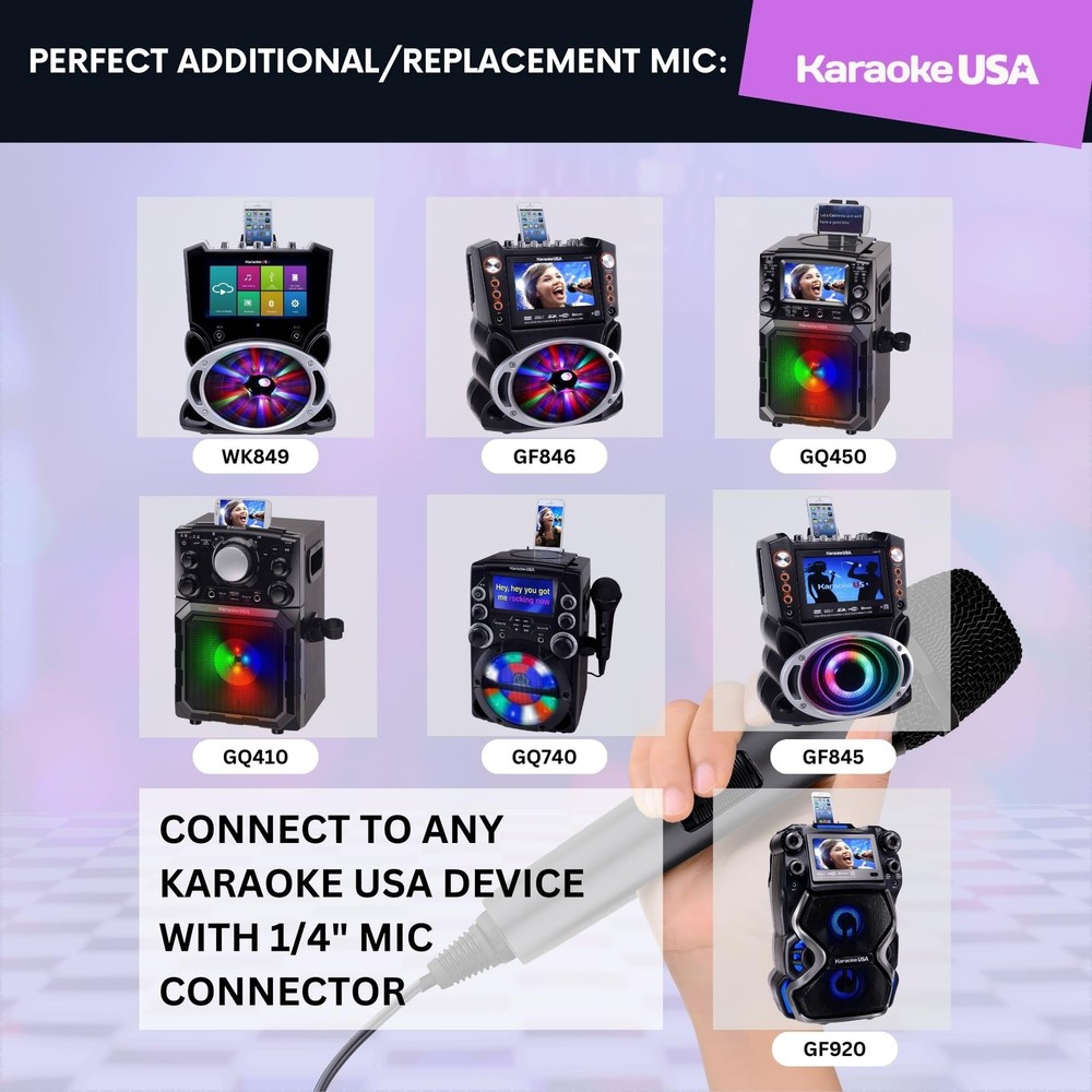 M187 Professional Dynamic Microphone (Corded),Black