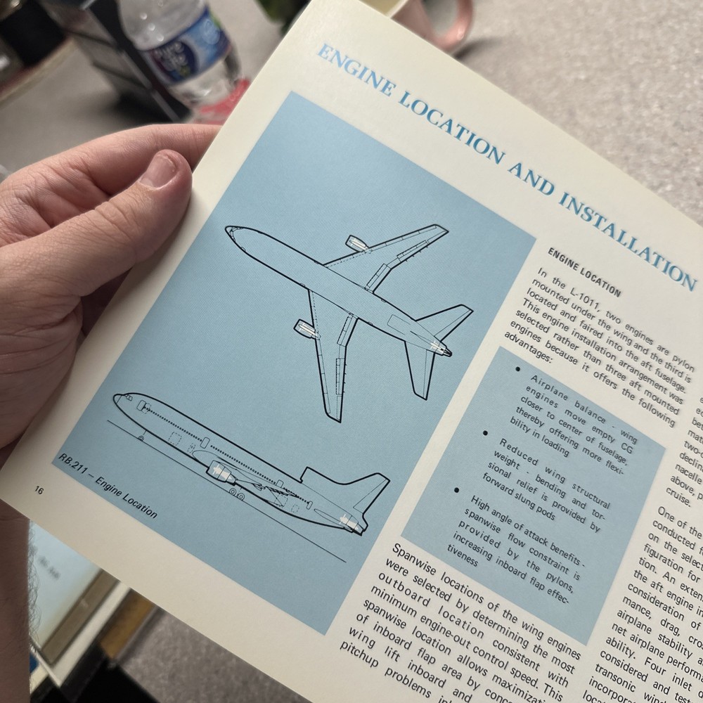 Vintage Lockheed Tri Star Engineering Description Series Propulsion Brochure