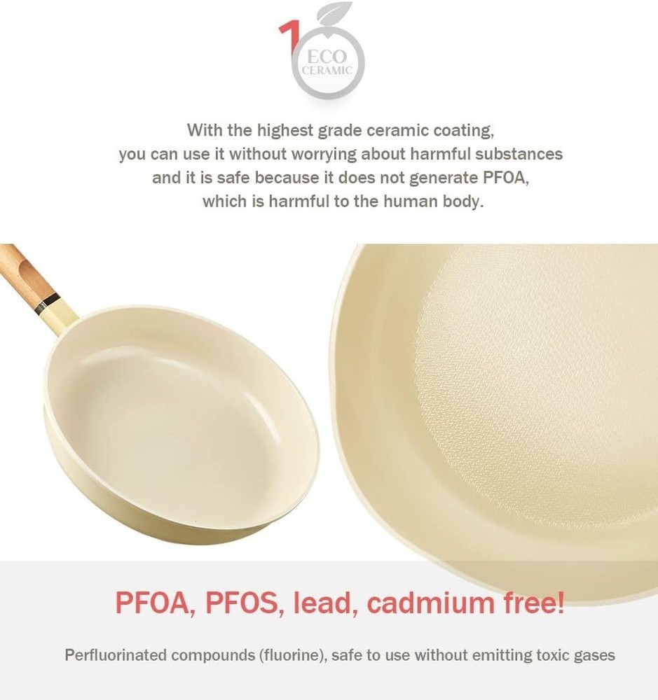 Filtertech Roichen Marsh Yellow 11 inch ceramic multi deep frying pan