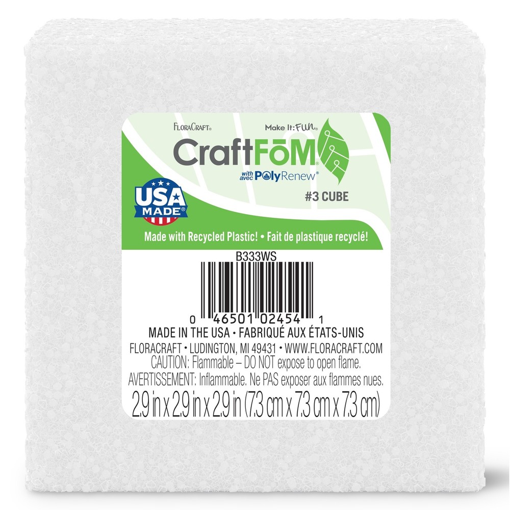FloraCraft CraftFoM Block-2.9"X2.9"X2.9"