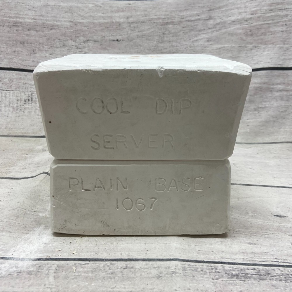 Vintage 1995 Boothe Mold Ceramic Casting Mold Cool Dip Server Plaid Base #1067