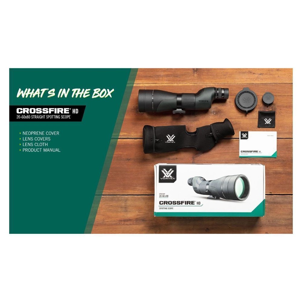 Vortex Crossfire HD 20-60x80 Straight Spotting Scope