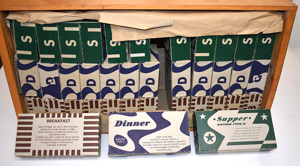 Repro WW2 US Army Field 38pc Pack Empty K Ration Morale Units PATTEN Reenact War