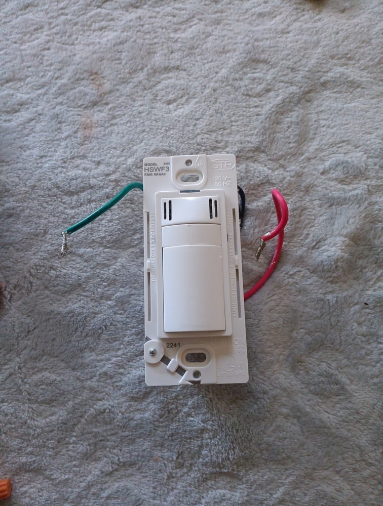 Legrand - HSWF3W Humidity Based Fan Control, White