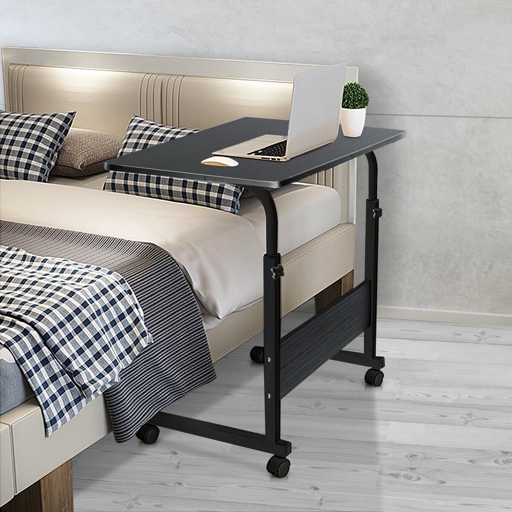 Office Laptop Desk Rolling Adjustable Portable Table Computer Mobile Stand New