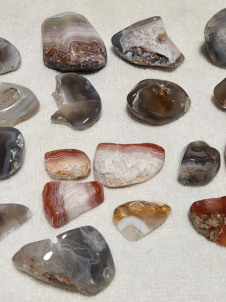 Assorted Tumbled Agates Bulk Natural Crystals Gems Stones