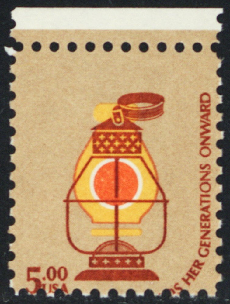 1612, MNH $5 Lantern With RARE Red Color Shift Error * Stuart Katz