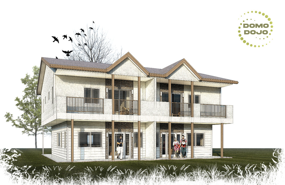 Countryside Dwelling Duplex Plans – PDF Downloadable Blueprint