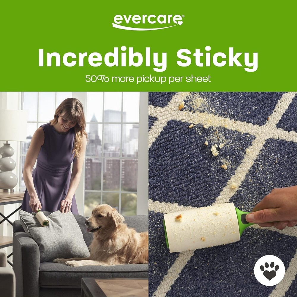 Extra Sticky Pet Lint Roller Refill 60 Sheets, 6-Pack