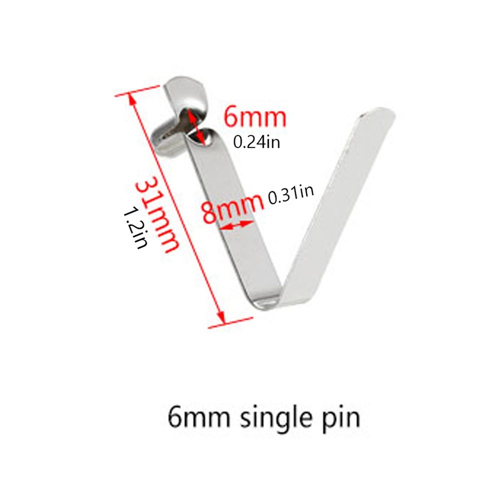 6pcs Kayak Paddle Spring Clips Tent Clips Push Button Spring Snap Clip K8P3
