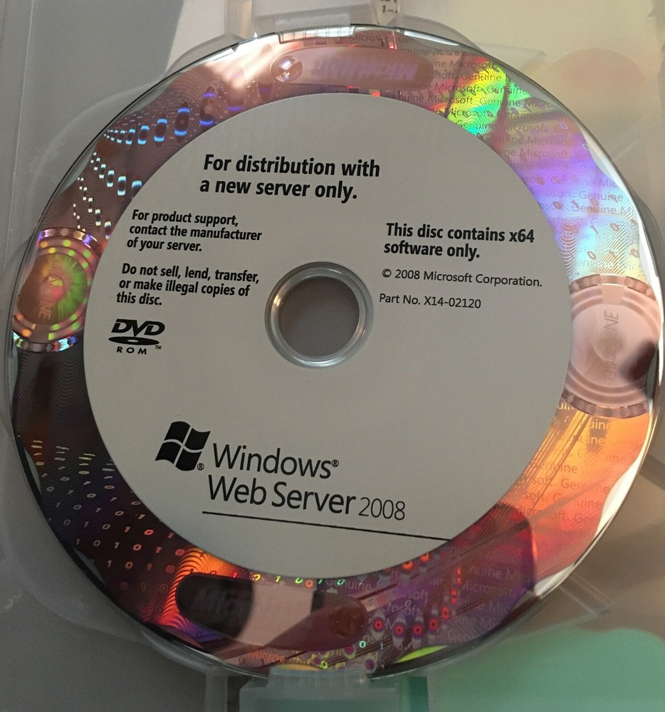 Microsoft Windows Web Server 2008 32/64-bit DVD/Key LWA-00078