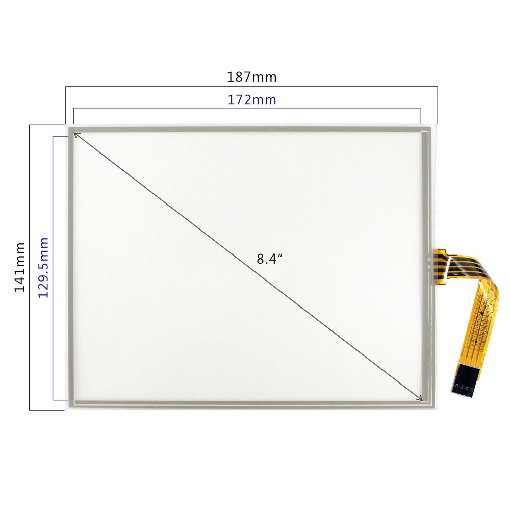 8.4" 4 Wire resistive Touch Sensor For 8.4inch 800x600 1024x768 LCD Screen