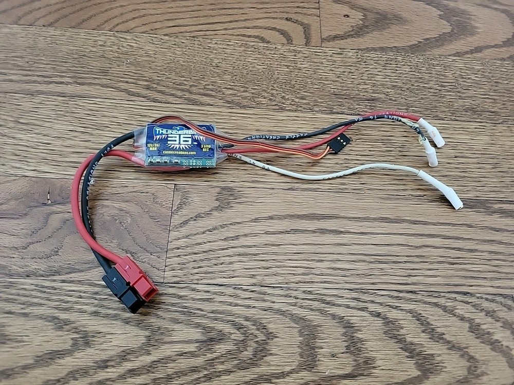 Castle Creations Thunderbird 36-Amp Brushless Electronic Speed Control (ESC).