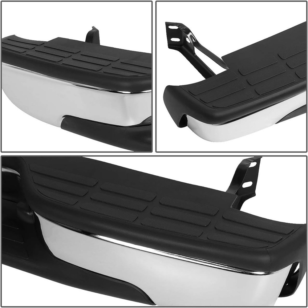 Rear Step Bumper Compatible with 99-07 Chevy Silverado 1500 2500 Compatible with