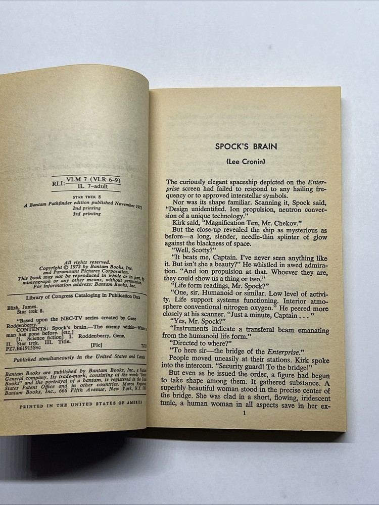 Star Trek - 8 Paperback Book - 3rd Printing - 1972