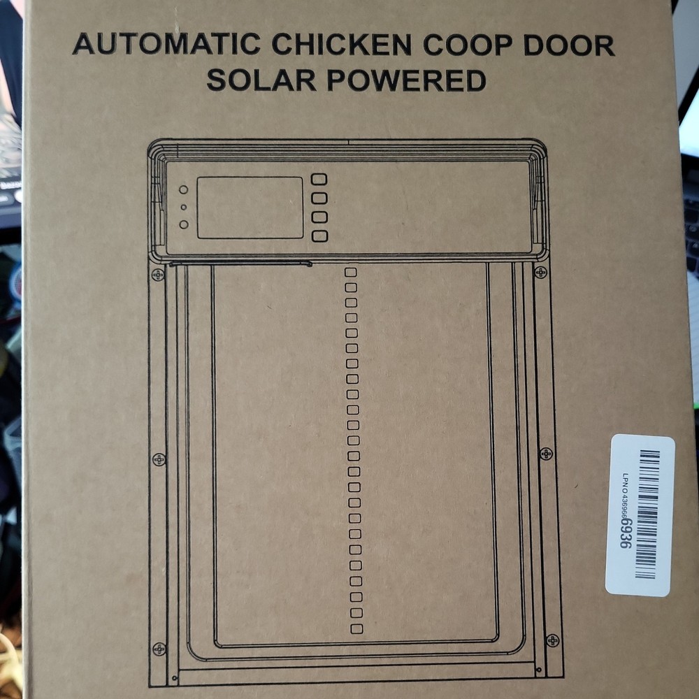 Chicken Coop Door Solar Powered Display with Timer & Light Sensor, Automatic
