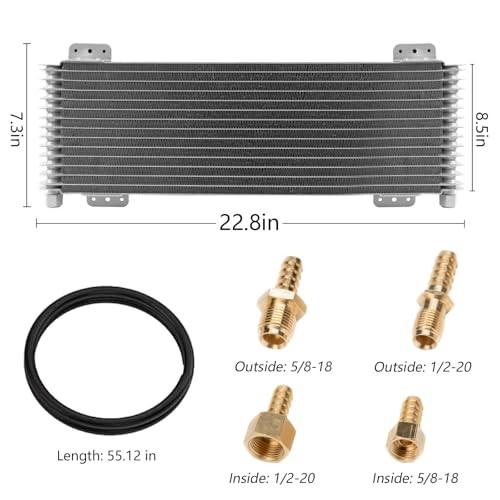 Transmission Oil Cooler 40,000 GVW Low Pressure Drop Standard - Silver
